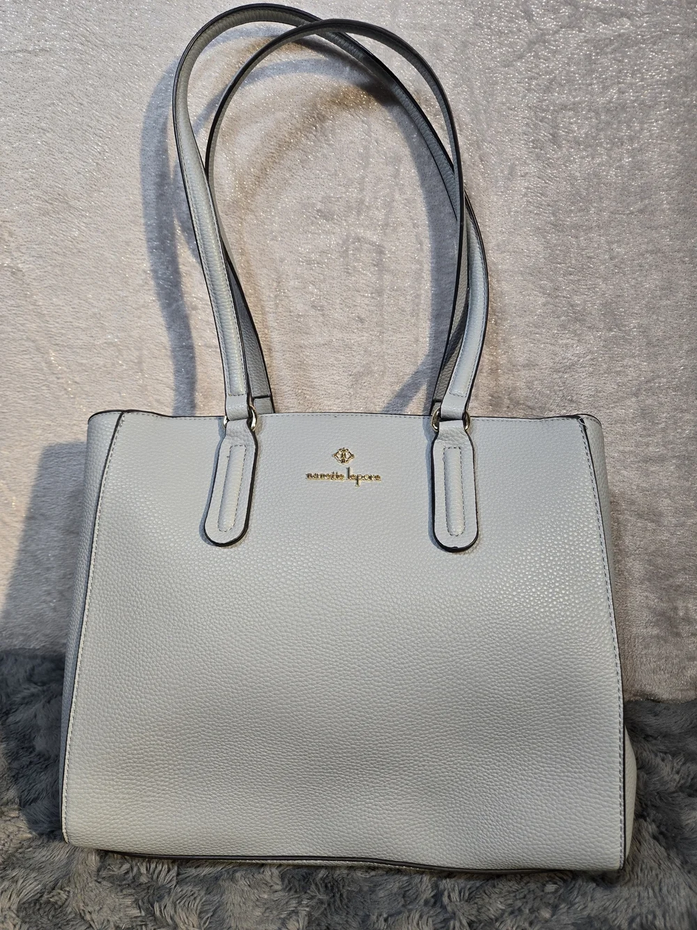 Nanette Lepore Light Powder Blue Pebbled Tote